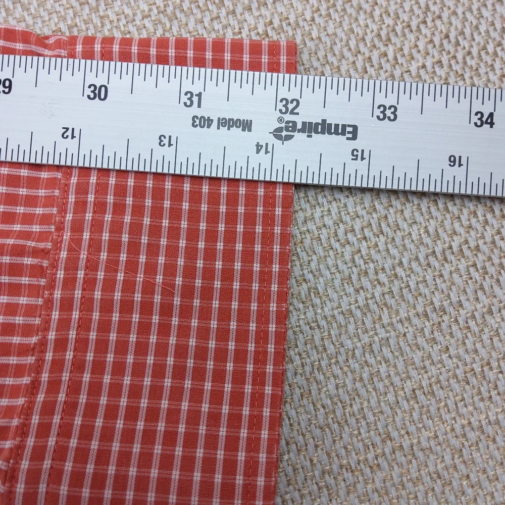 Banana Republic Relaxed Fit Button Down Shirt, Lt. Red/White Check Pattern, Sz M